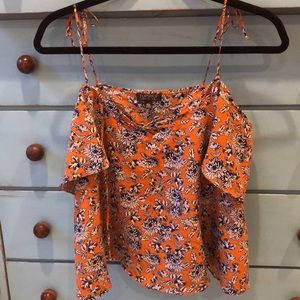 Top shop tie front blouse